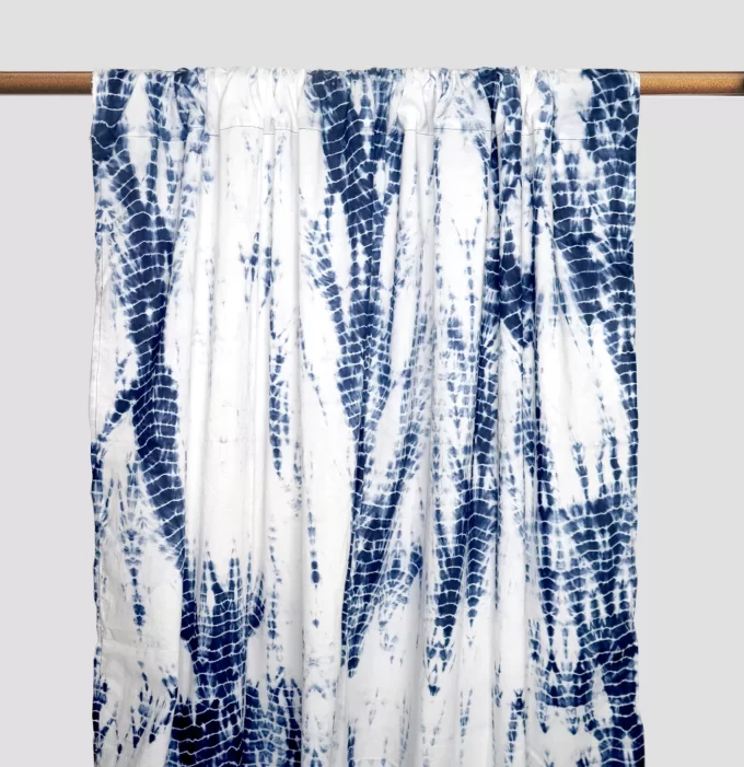 Blue Tie Dye Curtains