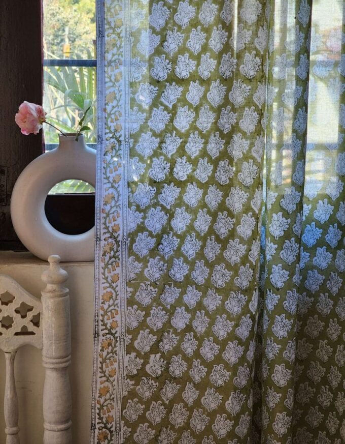 Green Mogra Curtain - Image 3