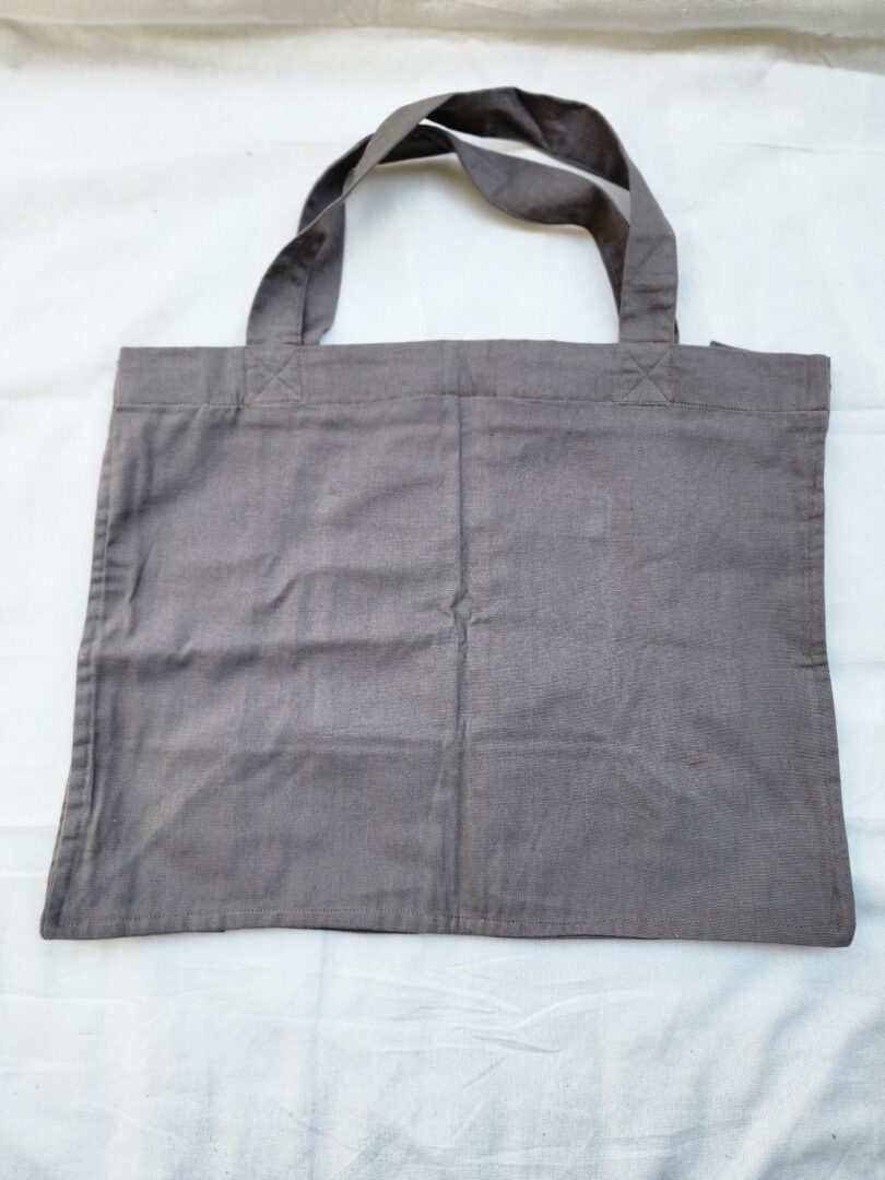 Charcoal Big Size Reversible Cotton Tote Bag