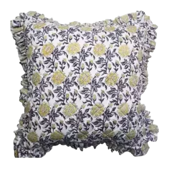 Floral Garden Frill Cushion Cover